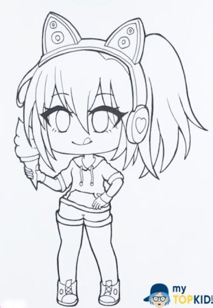 Хатсуне Мику раскраска Чиби