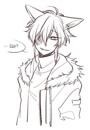Рисунки карандашом аниме в капюшоне
