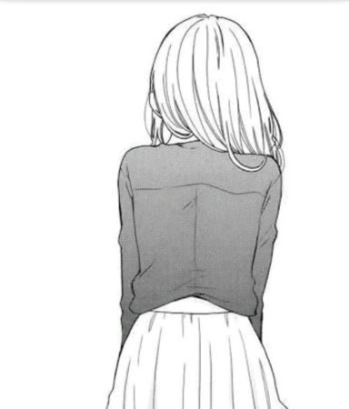 Девушка со спины рисунок