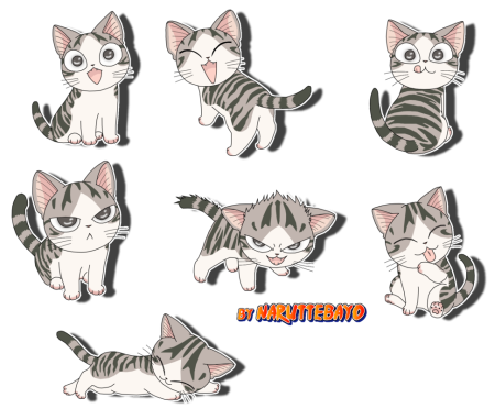 Котики в разных стилях