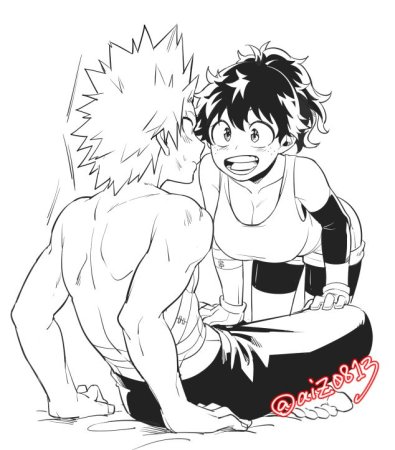 Чизоме Акагуро и Изуку Мидория