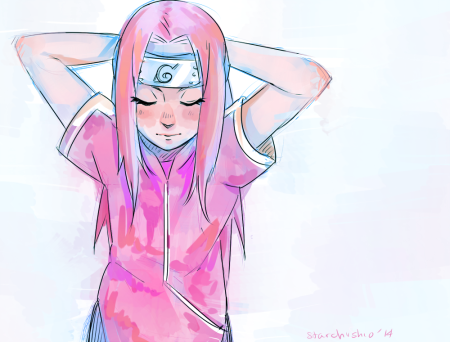 Сакура Харуно аниме Наруто рисовать