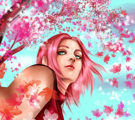 Сакура Харуно розовая