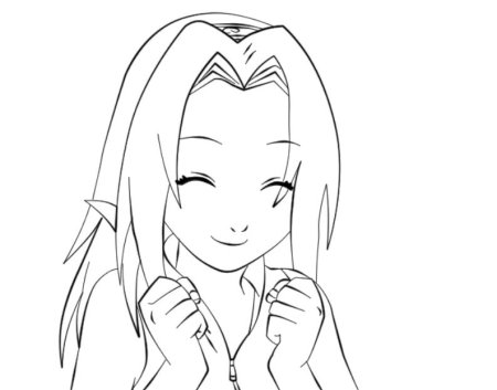 Раскраски аниме Наруто Сакура