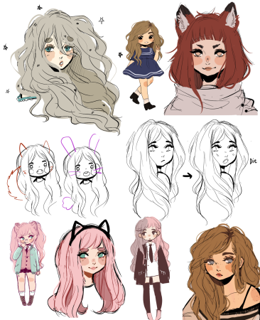 Арты в разных стилях