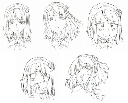 Аниме эмоции скетч