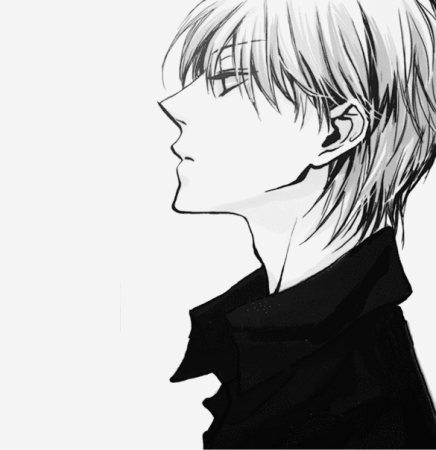 Аниме парень боком