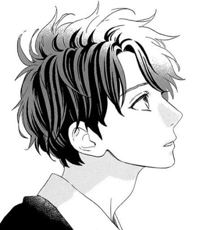 Аниме парень в профиль