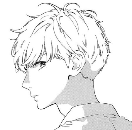 Аниме парень в профиль