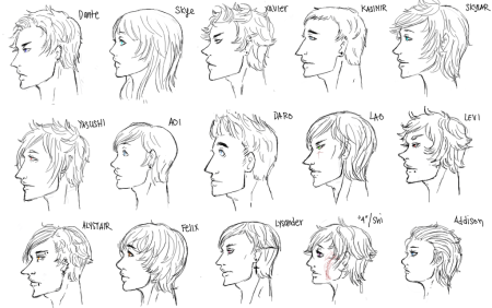 Аниме волосы в профиль