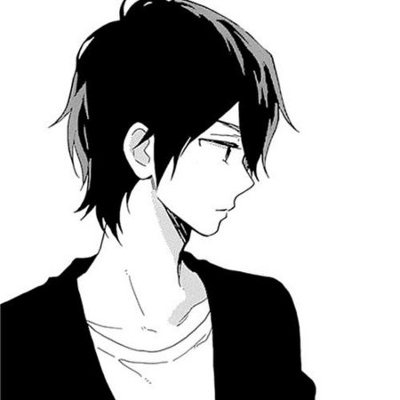Аниме парень в профиль