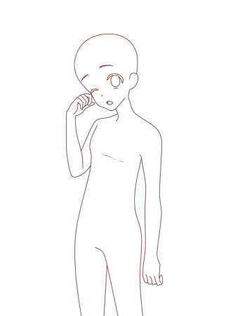 Манекен для рисования аниме девушка