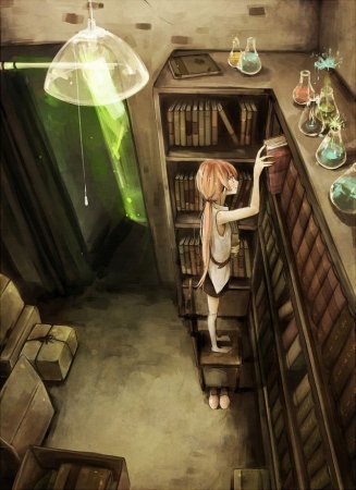 Девушка в комнате арт