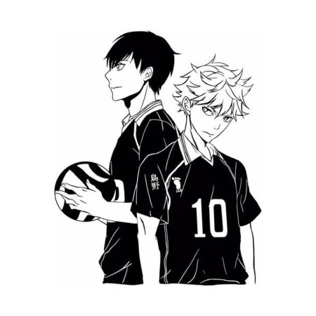 Кагеяма волейбол чёрно белый