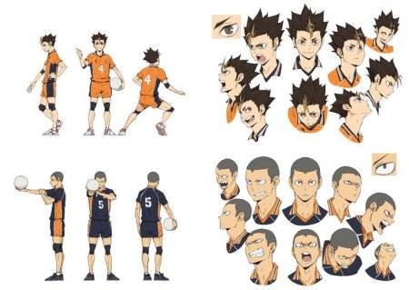 Аниме волейбол Танака и Нишиноя молятся