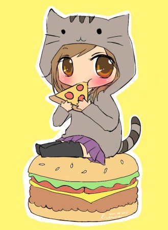 Котик мультяшный аниме