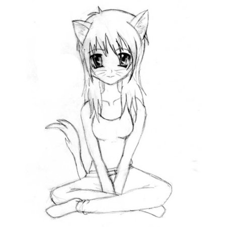 Аниме девочки кошки