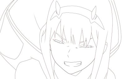 Аниме рисунки контур