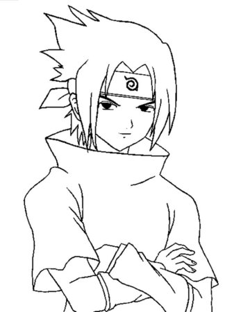 Разукрашки Наруто и Саске