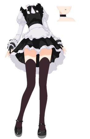 Костюм горничной Gacha Club