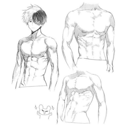 Аниме парни с прессом