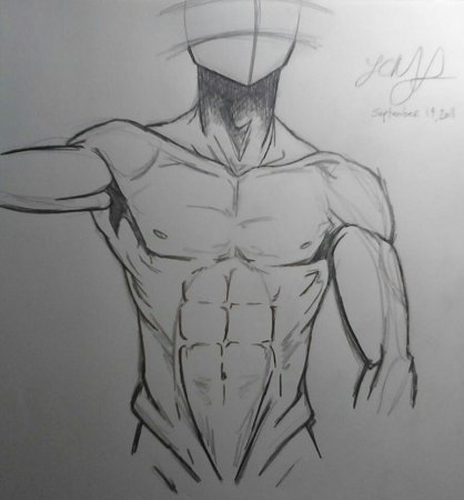 Мужской торс для рисования