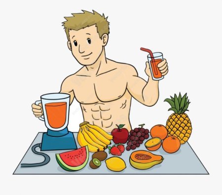 Здоровая еда мультяшная