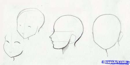 Аниме голова в профиль