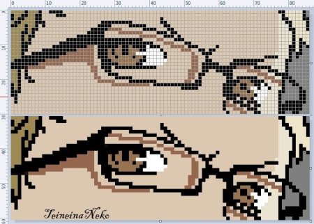 Аниме глаза по клеткам