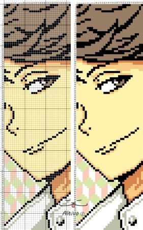 Вышивка по клеткам аниме