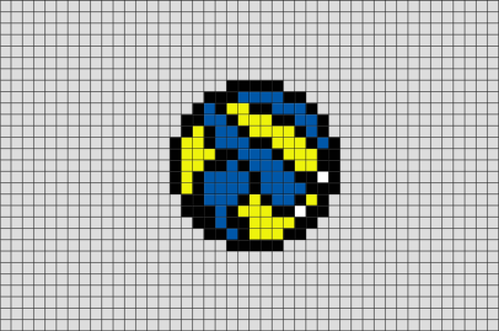 Волейбольный мяч по клеточкам