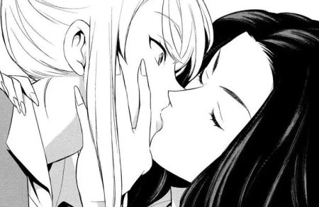 Аниме дерзкий поцелуй девушек