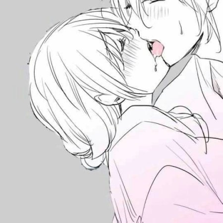 Парная ава поцелуй аниме