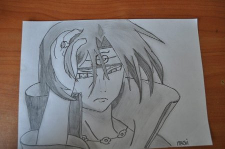 Рисунки карандашом на листе бумаги аниме