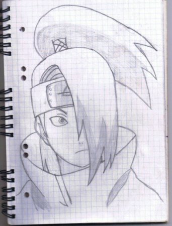 Дейдара рисунок карандашом