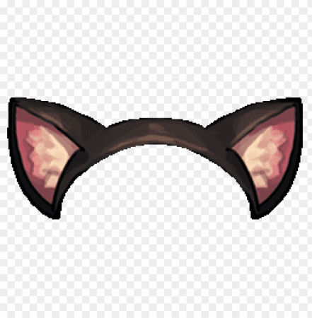 Кошачьи ушки на прозрачном фоне