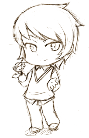 Набросок Чиби мальчика