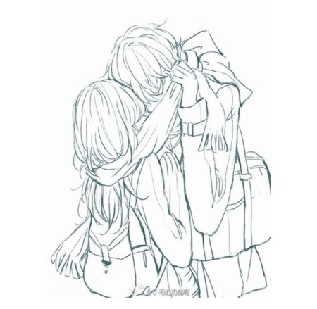 Наброски обнимающихся людей