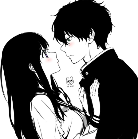 Аниме Hyouka поцелуй