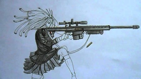 Аниме оружие карандашом