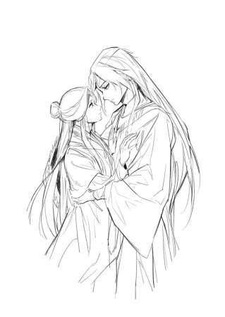 Раскраски аниме благословение небожителей