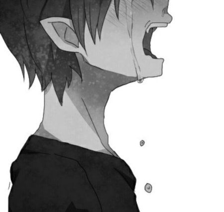 Плачущий аниме парень