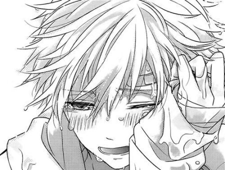 Аниме парень плачет