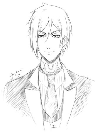 Себастьян для срисовки аниме тёмный дворецкий