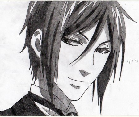 Тёмный дворецкий Себастьян Михаэлис для срисовки