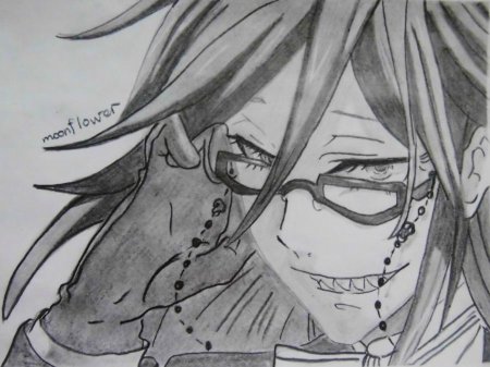 Нарисованный Грэл из аниме темный дворецкий