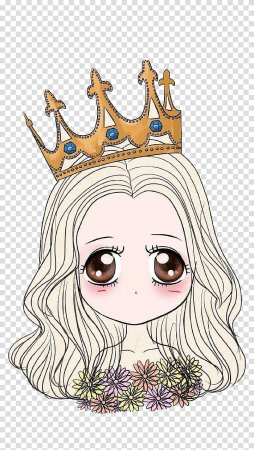Нарисованная девочка с короной