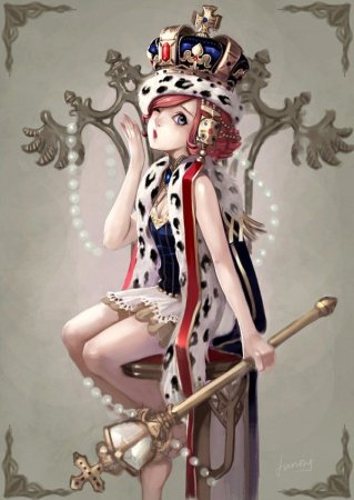 Аниме девочка с короной