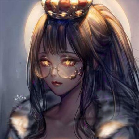 Аниме девушка с короной на голове
