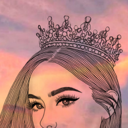 Девушка в короне рисунок